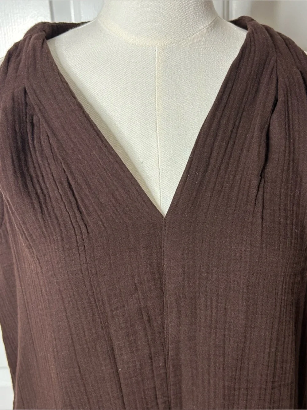 NWT J.Jill (size small) A line cotton gauze maxi dress - Picture 4 of 11